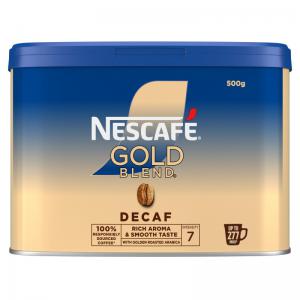 Nescafe Gold Blend Instant Coffee Decaffeinated Tin 500g Ref 12339242