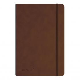 Silvine Executive Soft Feel Notebook 80gsm Ruled with Marker Ribbon 160pp A4 Tan Ref 198TN 391141