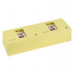 Post-it Super Sticky Removable Notes Pad 90 Sheets 76x127mm Canary Yellow Ref 655-12SSCY-EU [Pack 12] 391190