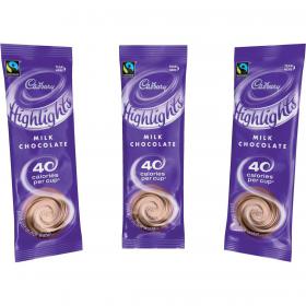 Cadbury Chocolate Highlights Fairtrade Hot Chocolate Powder Sachets Low Calorie Ref 0403173 Pack of 30 391824