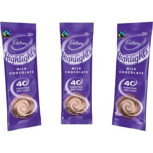 Image of Cadbury Chocolate Highlights Fairtrade Hot Chocolate Powder Sachets