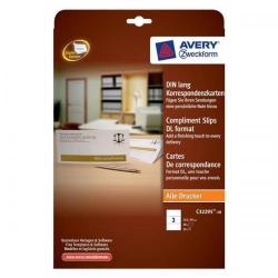 Cheap Stationery Supply of Avery Quick&Clean (DL) Customisable Compliment Slips (White) Pack of 30 Compliment Slips C32295-10.UK Office Statationery