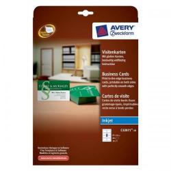 Cheap Stationery Supply of Avery Quick&Clean Business Cards for Inkjet Printers (White) 85 x 54mm - Pack of 80 Cards C32071-10.UK Office Statationery