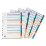 Concord Dividers 6-Part Polypropylene Reinforced Coloured-Tabs 120 Micron A4 White Ref 65889 393164