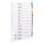 Concord Index Jan-Dec Multipunched Mylar-reinforced Multicolour-Tabs 150gsm Extra Wide A4+ White Ref CS79 393466