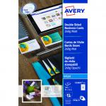 Avery Quick and Clean Business Cards Inkjet 260gsm 8 per Sheet Matt Coated Ref C32015-25 [200 Cards] 394665