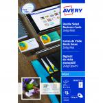 Avery Quick and Clean Business Cards Inkjet 260gsm 8 per Sheet Matt Coated Ref C32015-25 [200 Cards] 394665