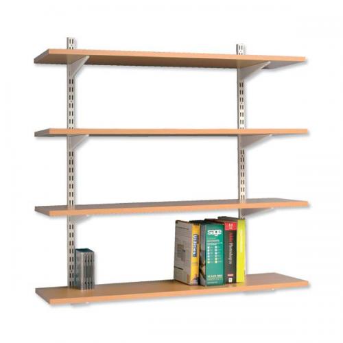 Trexus Top Shelf Shelving Unit System 4, Wall Mounted Wood Shelving Systems