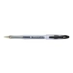 5 Star Office Roller Gel Pen Clear Barrel 1.0mm Tip 0.5mm Line Black [Pack 12] 396780