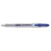 5 Star Office Roller Gel Pen Clear Barrel 1.0mm Tip 0.5mm Line Blue [Pack 12]
