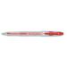 5 Star Office Roller Gel Pen Clear Barrel 1.0mm Tip 0.5mm Line Red [Pack 12]