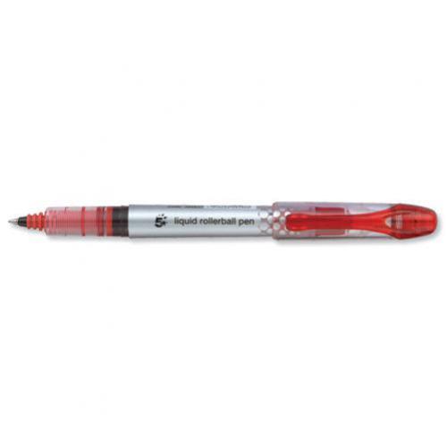 5 Star Office Retractable Ball Pen Soft Grip Medium 1.0mm Tip 0.5mm Line  Black [Pack 12]