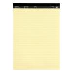 5 Star Office Executive Pad Hbd 65gsm Ruled with Blue Margin Perforated 100pp A4 Yellow Paper [Pack 10] 39687X