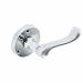 Securit Chrome Round Latch Handles (Pair) 60mm 396911
