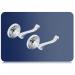 Securit Chrome Round Latch Handles (Pair) 60mm 396911