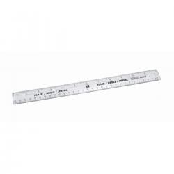Cheap Stationery Supply of 5 Star Office Ruler Plastic Metric and Imperial Markings 300mm Clear Pack of 10 397867 Office Statationery