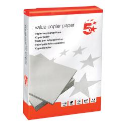 Cheap Stationery Supply of 5 Star Value Copier Paper Ream-Wrapped A4 White 5 x 500 Sheets 397921 Office Statationery