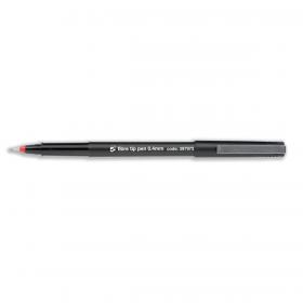 5 Star Office Fibre Tip Pen Medium 0.7mm Tip 0.4mm Line Red Pack of 12 397972