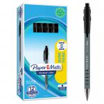 The photograph captures the sleek and professional appearance of the Newell Brands Ballpoint Pens Paper Mate Flexgrip Retractable Ultra Ball Pen. The medium 1.0mm tip creates precise lines, while the 0.7mm retractable tip allows for convenient use. The bold black ink stands out on any paper, making this pen a versatile tool. This pack of 12 pens is a great addition to any office or workspace.