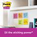 Post-it Super Sticky Notes 76x76mm 90 Sheets Carnival (Pack of 6) 654-6SS-CARN 3M00679