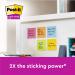 Post-it Super Sticky Notes 76x76mm 90 Sheets Carnival (Pack of 6) 654-6SS-CARN 3M00679