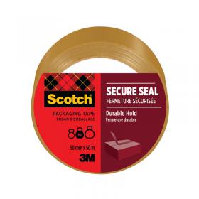 Scotch Secure Seal Packaging Tape Brown 50mmx50m Roll 7100300848 3M01273