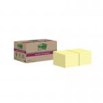 Post-it Super Sticky Recycled 47.6x47.6mm Cardboard Packaging Yellow (Pack of 12) 622RSS12CY 3M06001