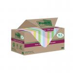 Post-it Super Sticky Recycled 76x76 Cardboard Packaging Assorted (Pack of 18) 654RSSCOL14+4F 3M06092