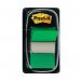 Post-it Index Tabs 25mm Green (600 Pack) 680-3 3M06262