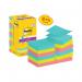 Post-it Super Sticky Z-Notes 76x76mm 90 Sheets Cosmic VALUE PACK 8 + 4 FREE (Pack of 12) R330-SSCOS- 3M06558