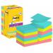 Post-it Super Sticky Z-Notes 76x76mm 90 Sheets Cosmic VALUE PACK 8 + 4 FREE (Pack of 12) R330-SSCOS- 3M06558