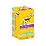 Post-it Super Sticky Z-Notes 76x76mm 90 Sheets Cosmic 8+4 FREE (Pack of 12) R330-SSCOS-P8+4 3M06558
