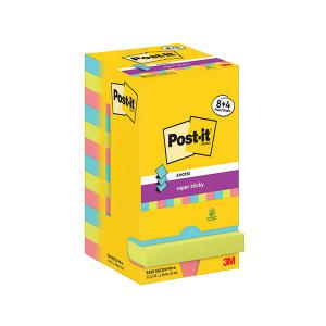 Photos - Self-Stick Notes Post-it Super Sticky Z-Notes 76x76mm 90 Sheets Cosmic VALUE PACK 8 4 