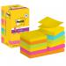 Post-it Super Sticky Z-Notes 76x76 90 Sheets Carnival 8 + 4 FREE (Pack of 12) R330-SSCARN-P8+4 3M06559