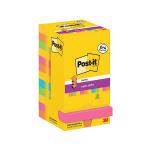 Post-it Super Sticky Z-Notes 76x76 90 Sheets Carnival 8 + 4 FREE (Pack of 12) R330-SSCARN-P8+4 3M06559