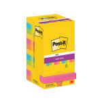 Post-it Super Sticky 76x76mm 90 Sheets Carnival (Pack of 12) 654-12SS-CARN 3M06560