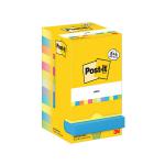 Post-it Notes 76x76mm 90 Sheets Energetic 8+4 FREE (Pack of 12) 654-MX-P8+4 3M06562