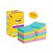 Post-it Super Sticky Notes 76x76mm 90 Sheets Cosmic 8 + 4 FREE (Pack of 12) 654-SSCOS-P8+4 3M06563