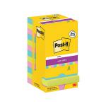 Post-it Super Sticky Notes 76x76mm 90 Sheets Cosmic 8 + 4 FREE (Pack of 12) 654-SSCOS-P8+4 3M06563