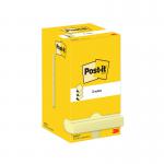 Post-it Z-Notes 76x76mm 100 Sheets Cardboard Packaging Canary Yellow (Pack of 12) R330-CY 3M06566