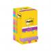 Post-it Super Sticky Notes 76x76mm 90 Sheets Cardboard Packaging Assorted (Pack of 12) 654-12SS-UC 3M06568