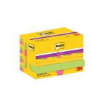 Post-it Super Sticky 47.6x47.6mm 90 Sheets Carnival (Pack of 12) 622-12SS-CARN 3M06574