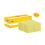 Post-it Notes 76x76mm 100 Sheets Canary Yellow VALUE PACK 12 + 12 FREE (Pack of 24) 654Y12+654Y12 3M06579