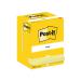 Post-it Notes 76x102mm 100 Sheets Canary Yellow (Pack of 12) 657-CY 3M06580