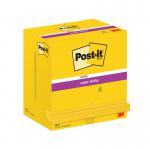 Post-it Super Sticky Notes 76x127mm 90 Sheets Cardboard Packaging Ultra Yellow (Pack of 12) 655-S 3M06583