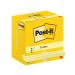 Post-it Z-Notes 76x127mm 100 Sheets Cardboard Packaging Canary Yellow (Pack of 12) R350 CY 3M06584