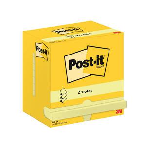 Photos - Self-Stick Notes Post-it Z-Notes 76x127mm 100 Sheets Canary Yellow Pack of 12 R350 CY 