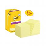 Post-it Super Sticky 76x76mm 90 Sheets Canary Yellow VALUE PACK 8 + 4 FREE (Pack of 12) 654-SSCY-P8+ 3M07264