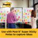 Post-it Super Sticky Meeting Chart Bundle 559P 2 Meeting Charts + 4 Note Pads (Pack of 6) 559X 3M08046