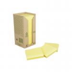 Post-it Notes Recycled Tower 76x76mm Cardboard Packaging Canary Yellow (Pack of 16) 654-1T 3M10065